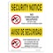 Signmission OSHA Security Sign, 5" Height, 7" Width, No Concealed Weapons Bilingual, Landscape, SN-D-57-L-11589 OS-SN-D-57-L-11589 - alternate 1